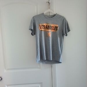 NWT Gray T-Shirt with Gold Los Angeles Print